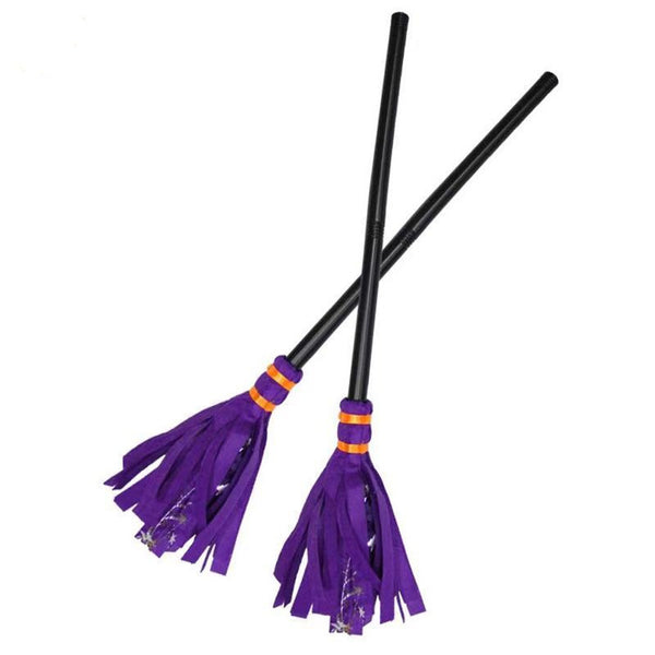 Holiday Witch Broom Retractable Fairy Stick Prop Halloween Dress Up