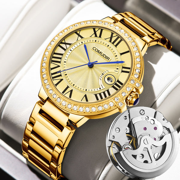 Hollow fake mechanical watch watch men's luminous calendar waterproof watch