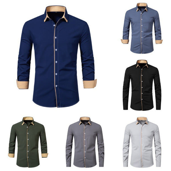 Men's long-sleeved business shirt
