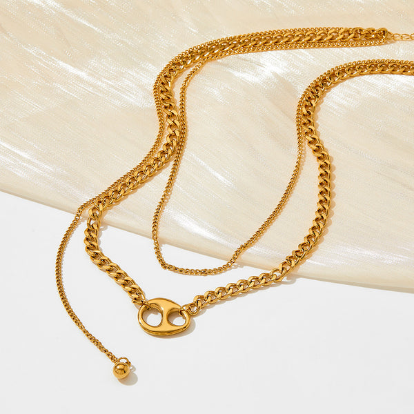 Pig nose pendant necklace