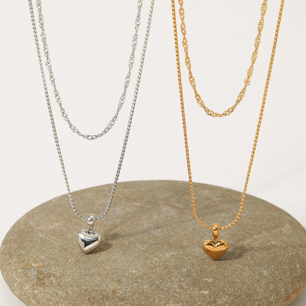 Stainless steel love necklace
