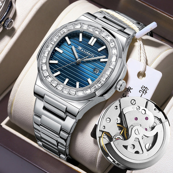Square men's watch waterproof luminous calendar quartz watch