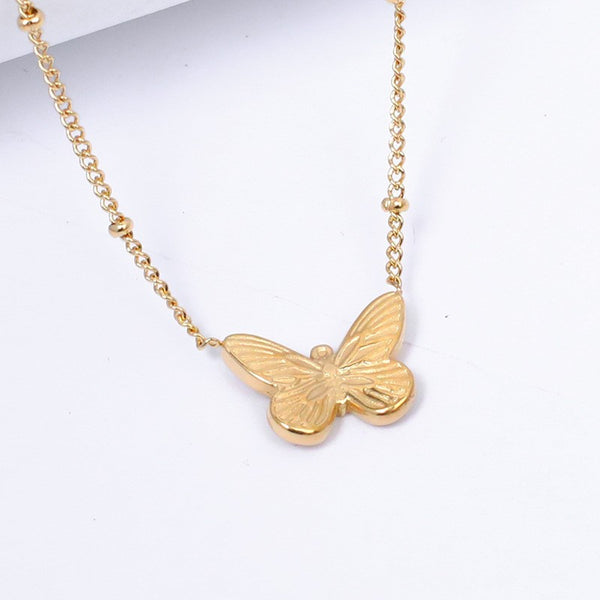 French butterfly necklace