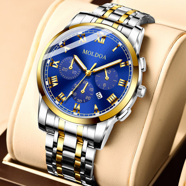 Men's waterproof luminous watch