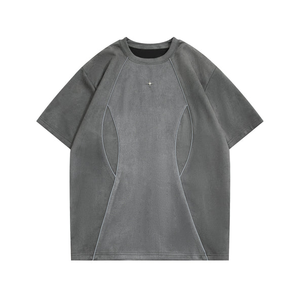 Deerskin fleece short-sleeved T-shirt
