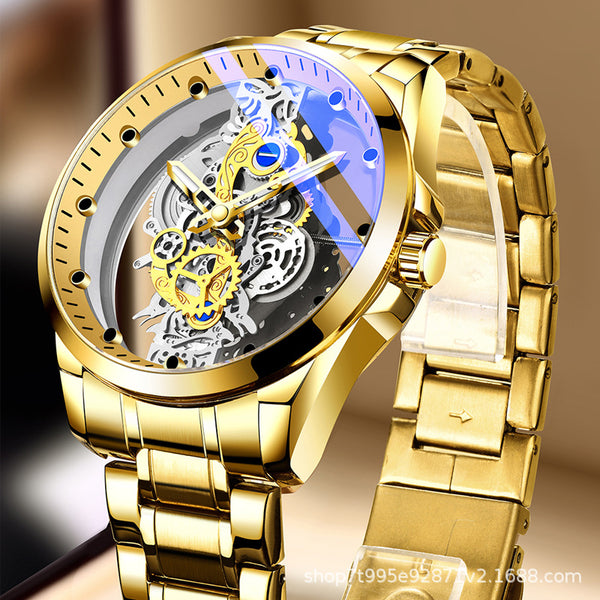 Double-sided hollowed-out fully automatic men's watch