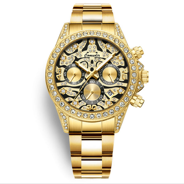 Hollow fake mechanical watch watch men's luminous calendar waterproof watch
