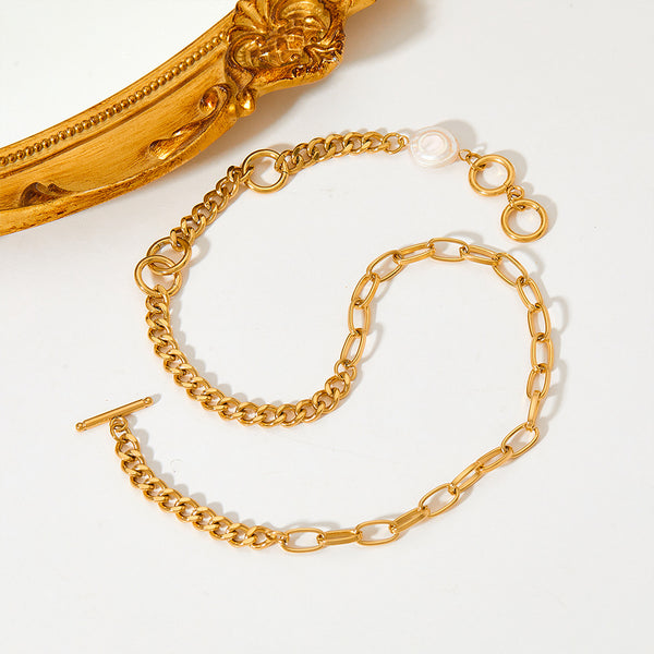 Baroque natural pearl necklace