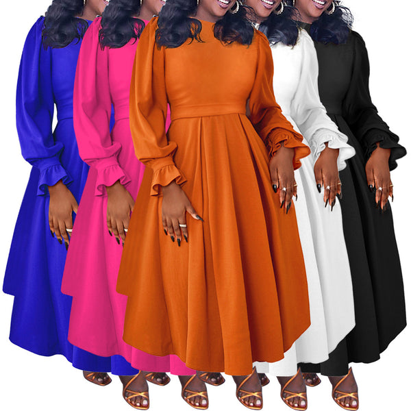 A-shaped skirt large size dress