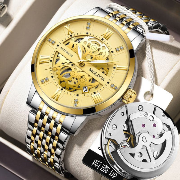 Hollow out automatic fake mechanical watch men's watch waterproof business watch