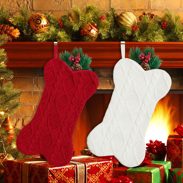 Christmas knit bone Christmas stockings