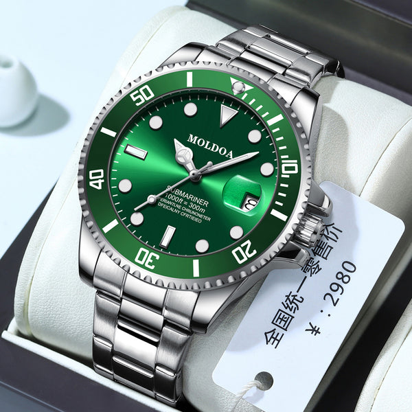 Imitation mechanical watch Hollow watch Men's luminous calendar Waterproof watch