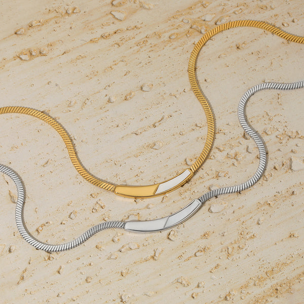 Stainless steel scalloped shell jewelry