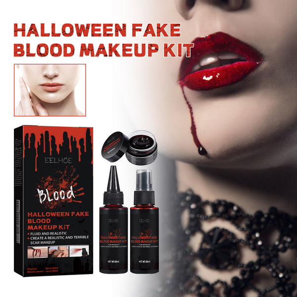 Halloween fake blood makeup set
