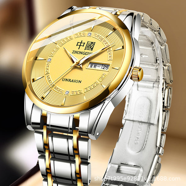 Fully automatic mechanical watch men's watch dual calendar luminous watch