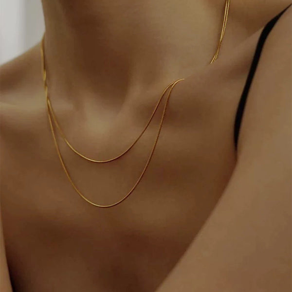 Round snake chain necklace