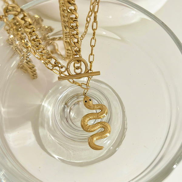 Double serpentine necklace