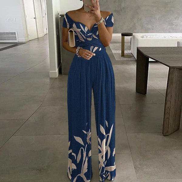 Printed Wide Leg Women's Jumpsuit