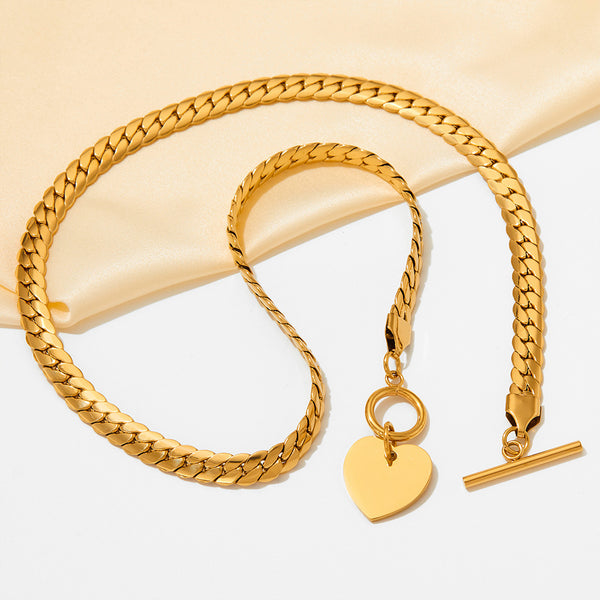 Stainless steel flat snake twist chain