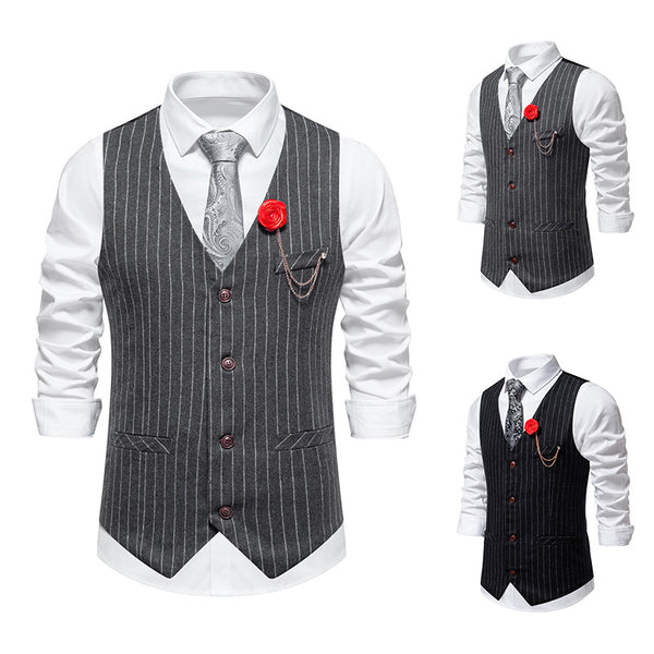 Vintage Striped Casual Vest