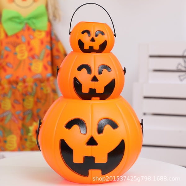 Halloween pumpkin bucket props