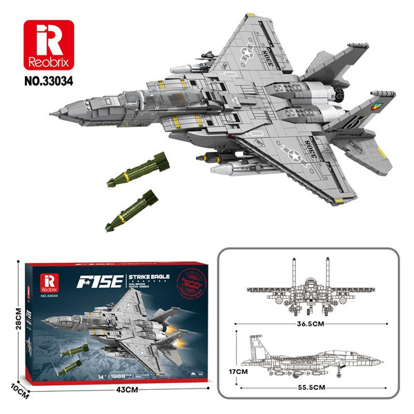 Aircraft series 33020-50 military building block fighter model