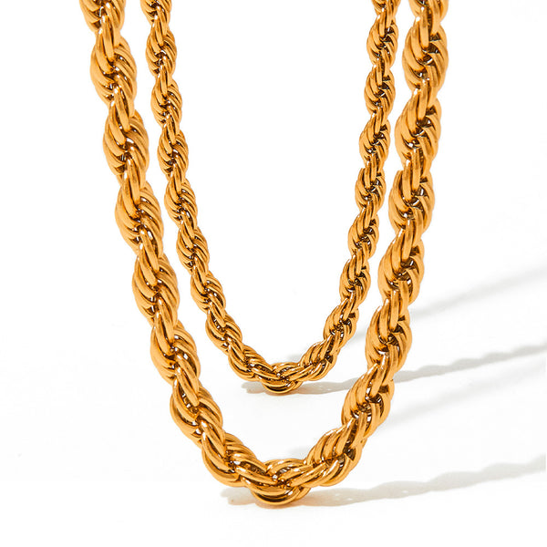Stainless steel twist chain neck chain