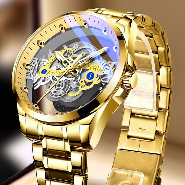 Hollow transparent automatic men's watch waterproof luminous watch