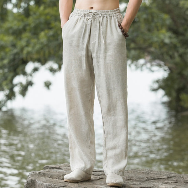Men's Linen Straight Pants