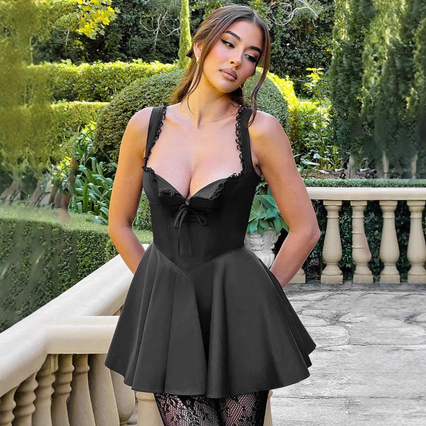 lace backless dress