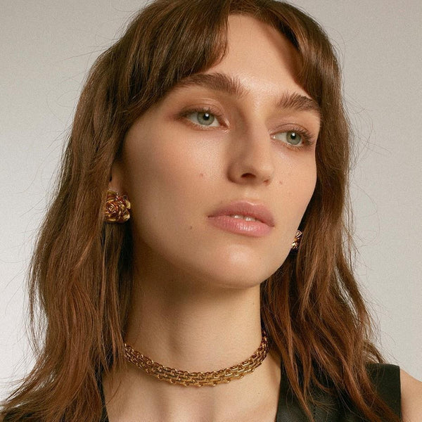 Woven Vintage Glossy Coarse Chain Necklace