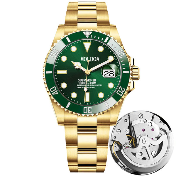Fully automatic fake mechanical watch men's waterproof luminous calendar watch