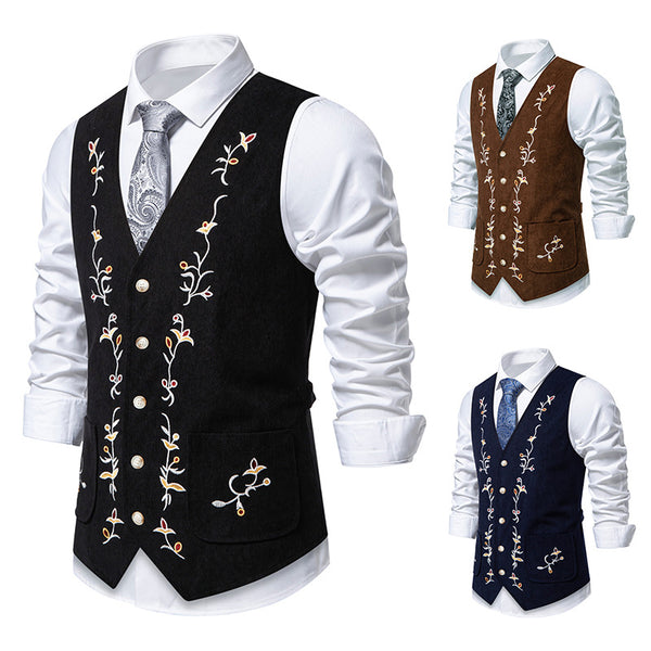 Men's Suit Corduroy Vest