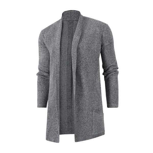 Men's long knitted jacket