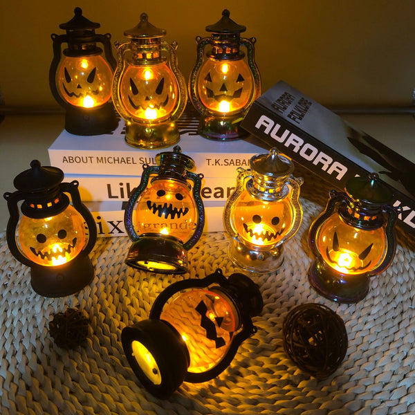 Halloween decorative jack-o-lanterns retro electronic candles