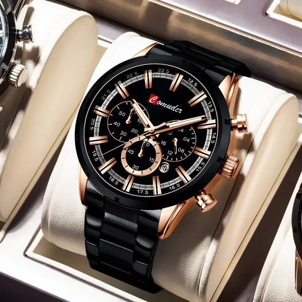 Multifunctional men's watch men's waterproof quartz watch