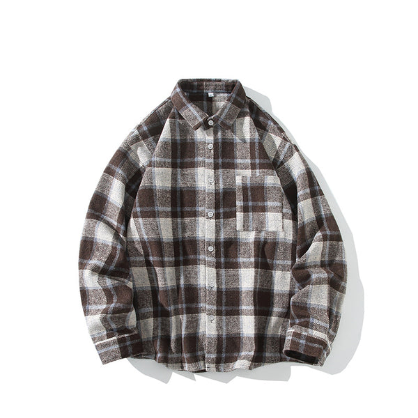 Men's Plaid Long Sleeve Jacket