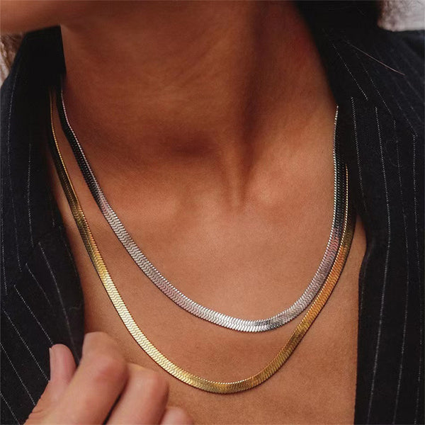 Temperament snake bone chain