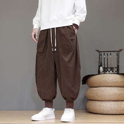 Men's Corduroy Wide Leg Pants