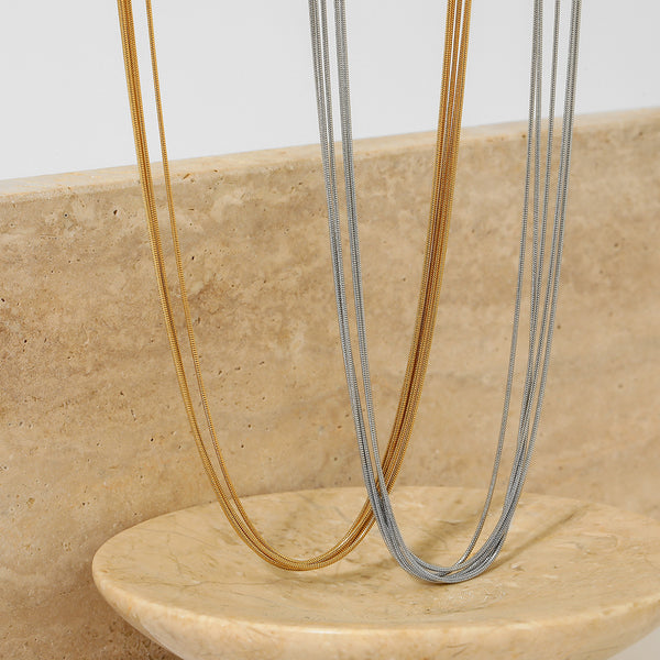 Multi-layer chain necklace