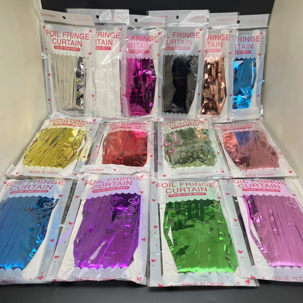 1 * 2 meters color bar rain silk curtain