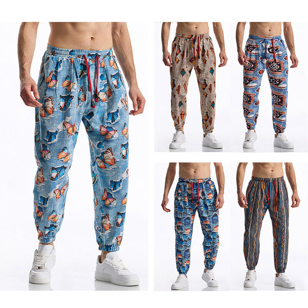 Men's cotton and linen pants