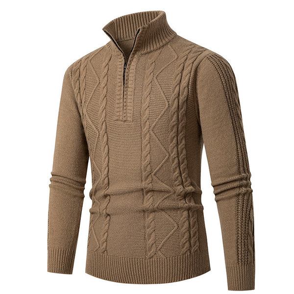 Casual half zipper sweater
