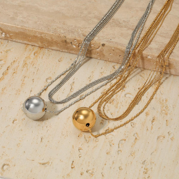 Stainless steel multi-layer necklace