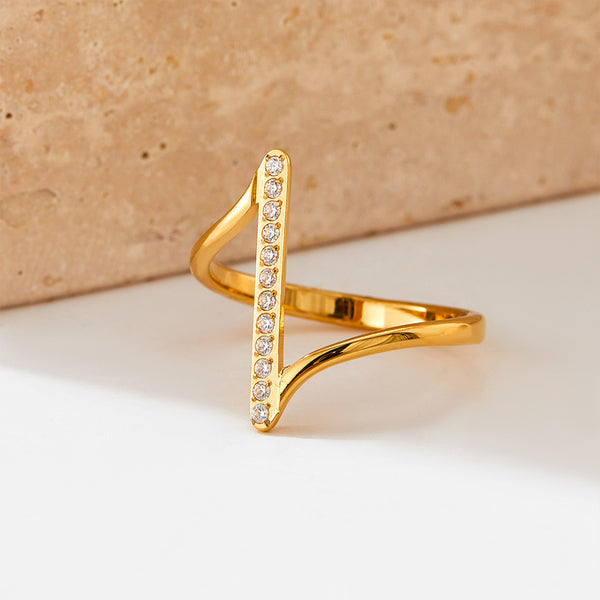 Wave index finger ring