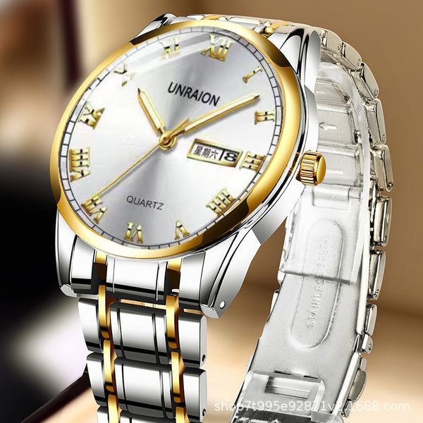 Fully automatic movement watch men's calendar waterproof luminous non-mechanical watch
