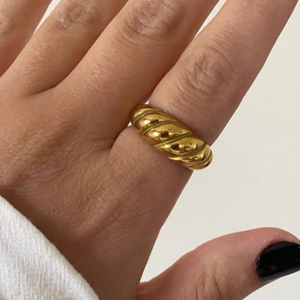Vintage vacuum plated ring