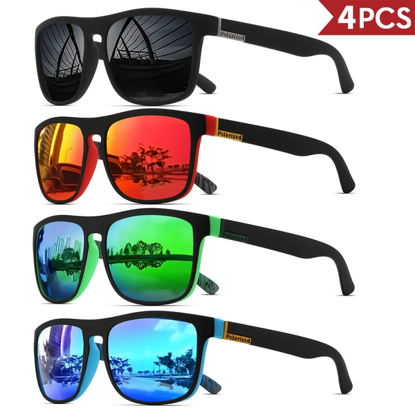4PCS Classic Square Polarized Sports Sunglasses