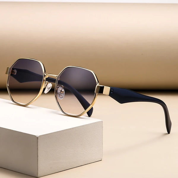 Retro Round Frame Large Frame Sunglasses