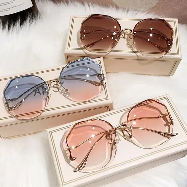 UV400 Vintage Ladies Stylish Design Oversized Square Sunglasses